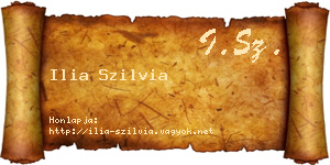 Ilia Szilvia névjegykártya